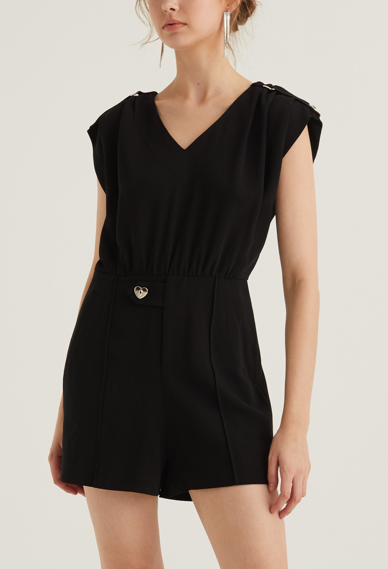 Dark Heart V Neck Jumpsuit