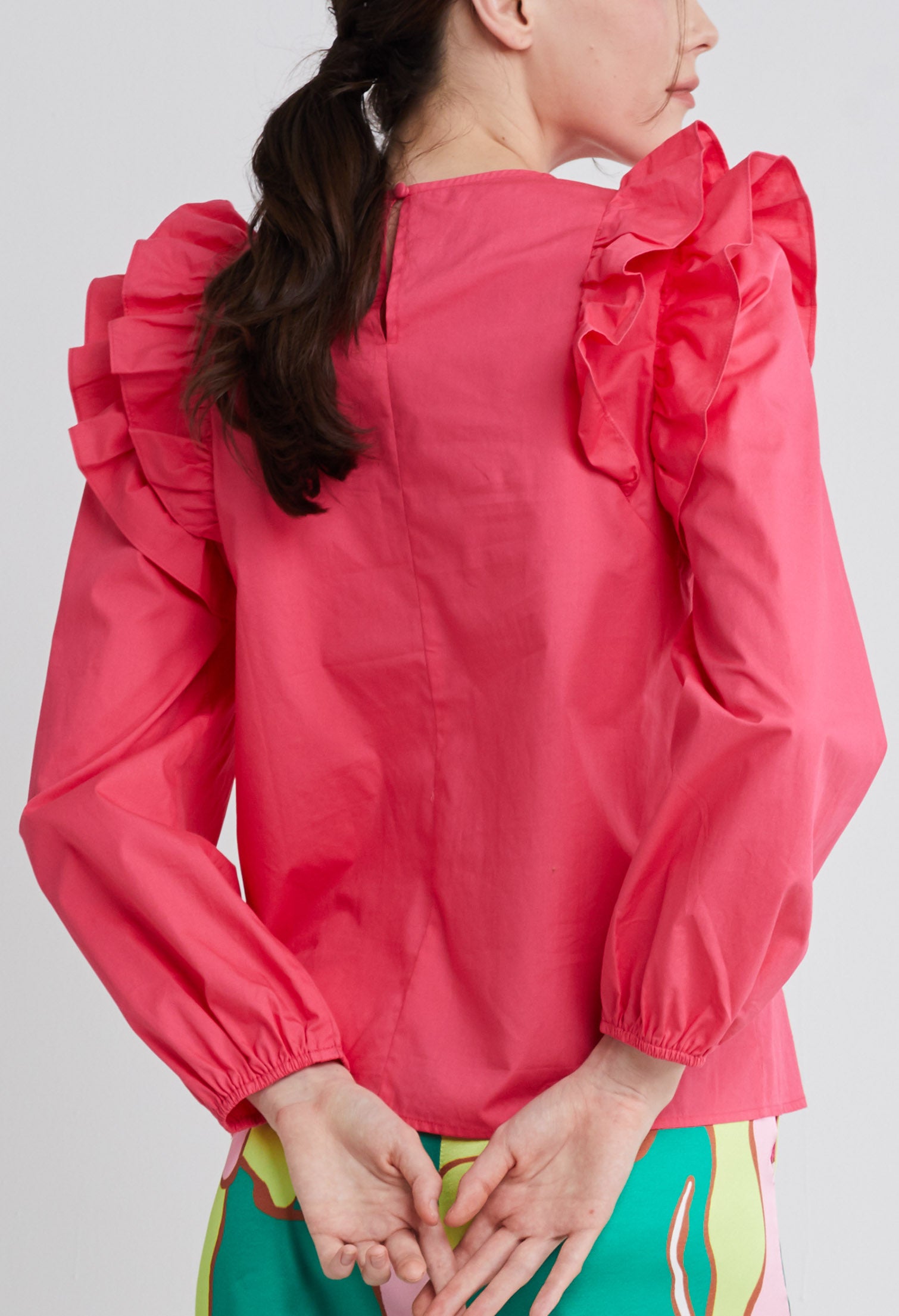 Square Two-tier Ruffled Blouse