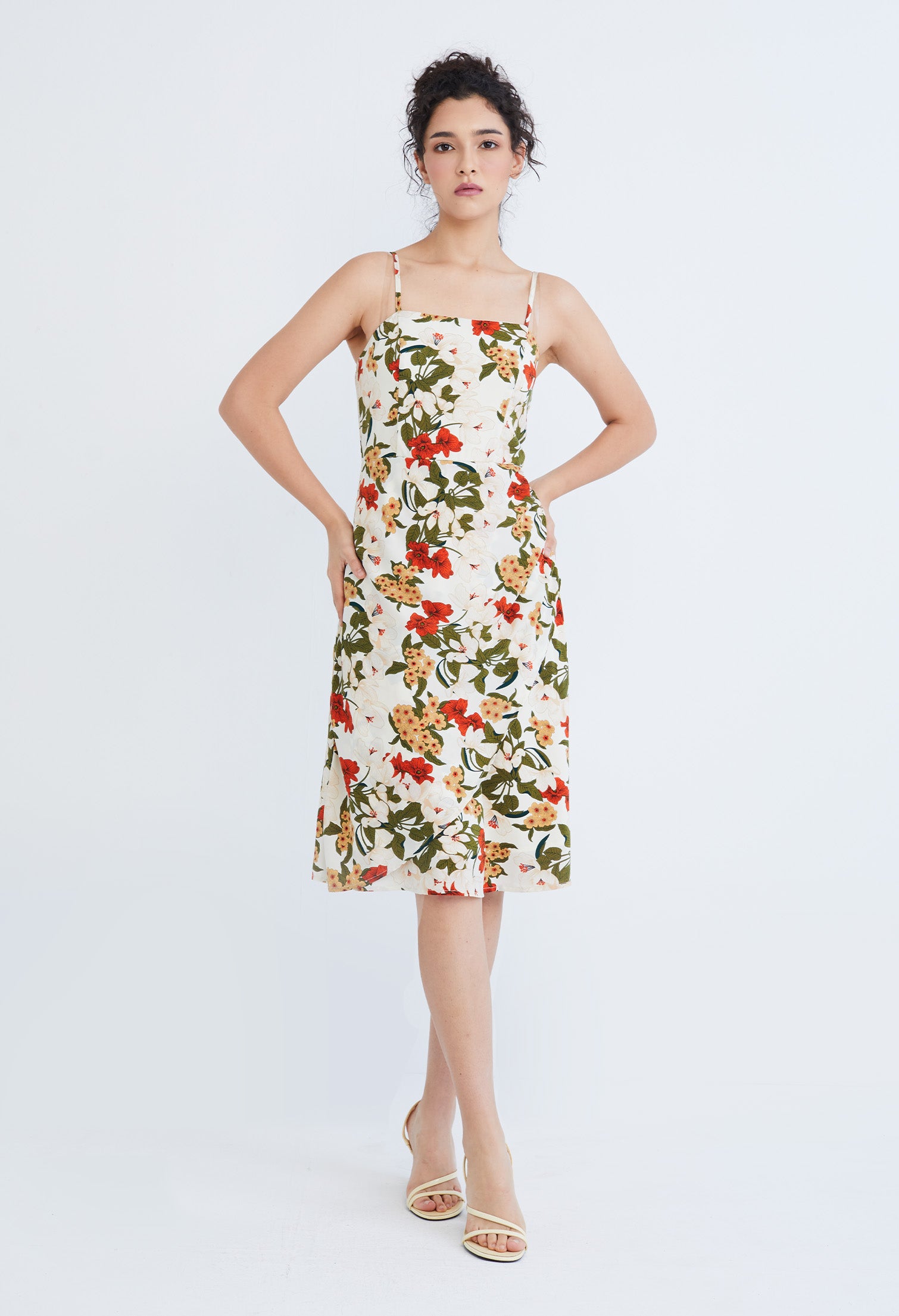 Floral Flutter Slip On Dress