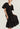 Balloon Sleeve Corset Detail Midi Dress