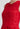 Crimson Embossed Bloom Midi Dress