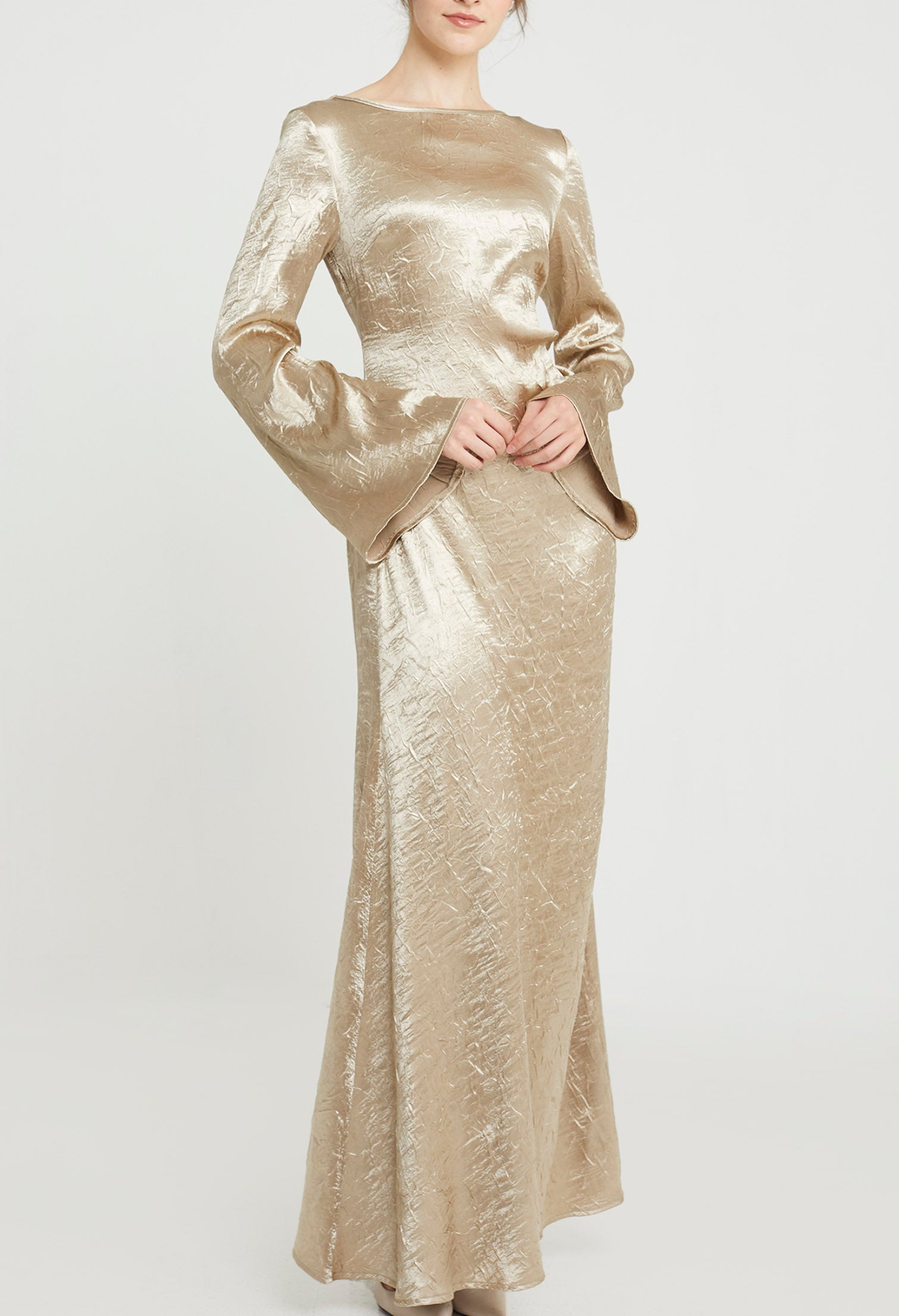 Chandelier Satin Maxi Dress