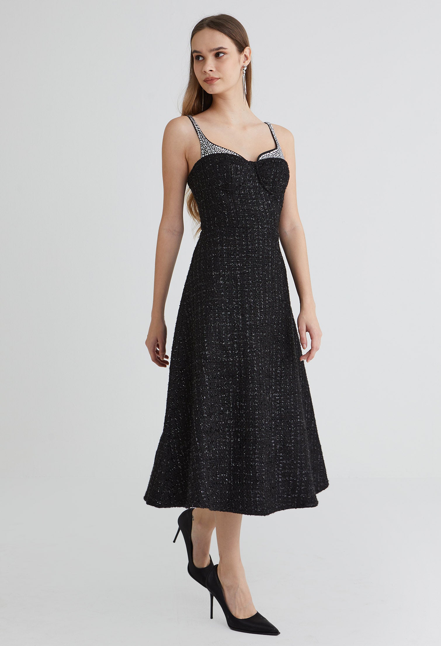 Evelisse Tweed Midi Dress