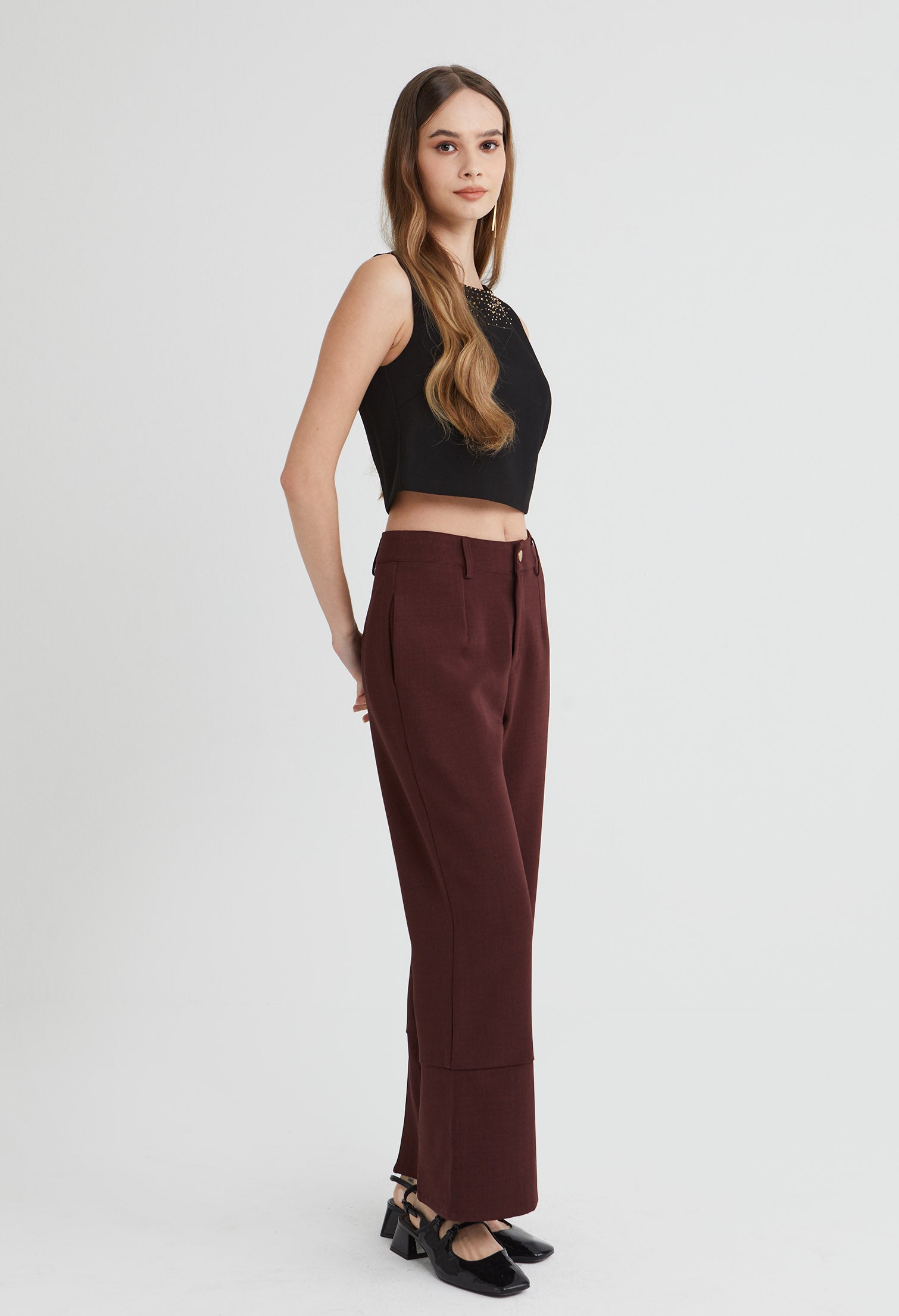 Gold Accent Fitted Tank Top