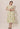 Toile de Jouy Gathered Bust V-Neck Midi Dress