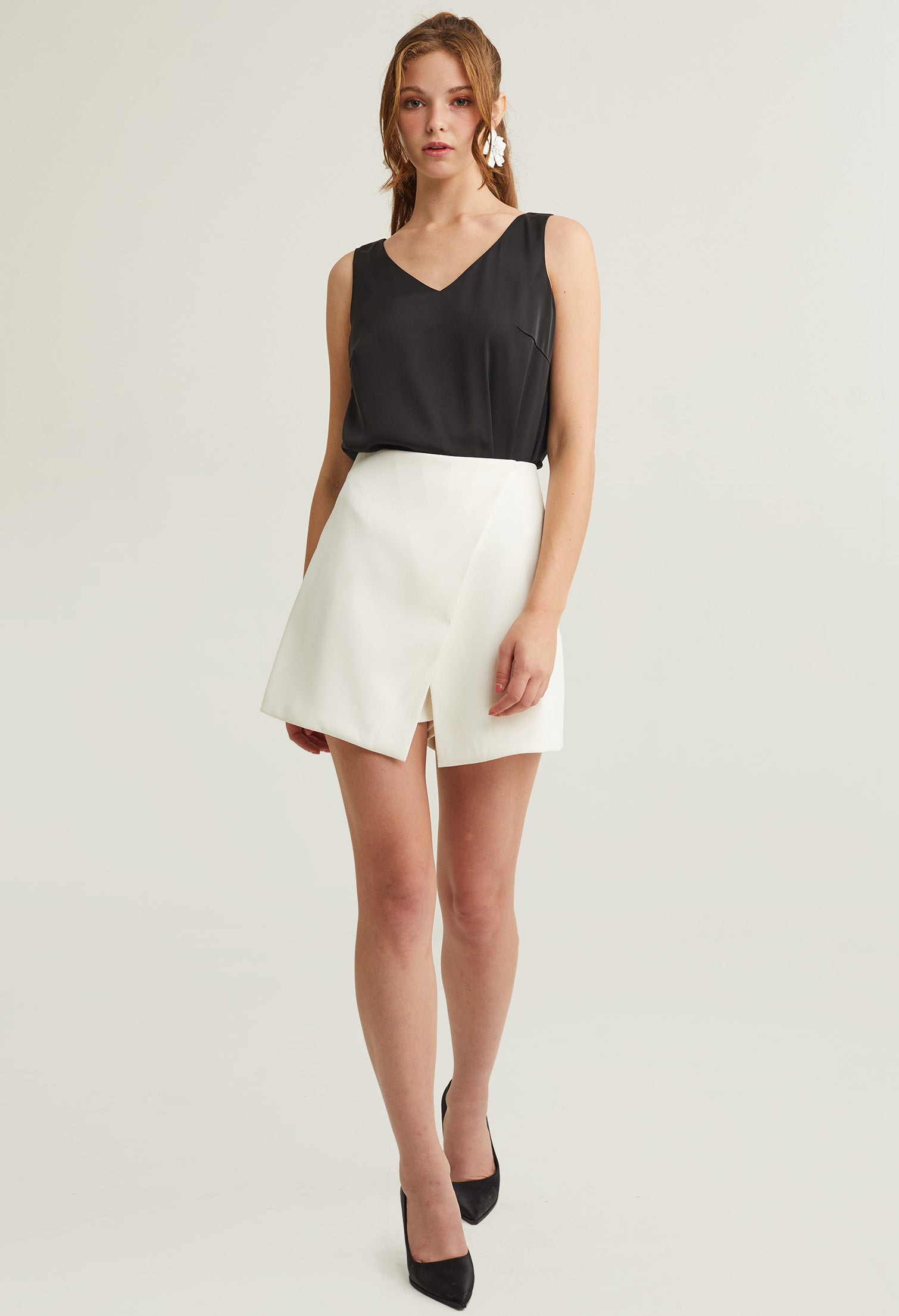 Cutesy Faux Wrap Skort