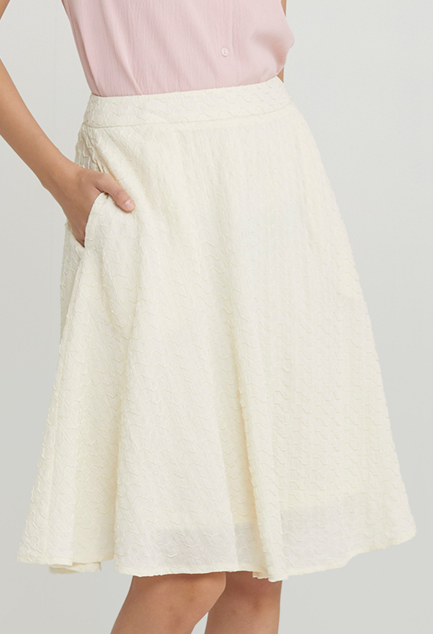 Wavy Bliss Midi Skirt