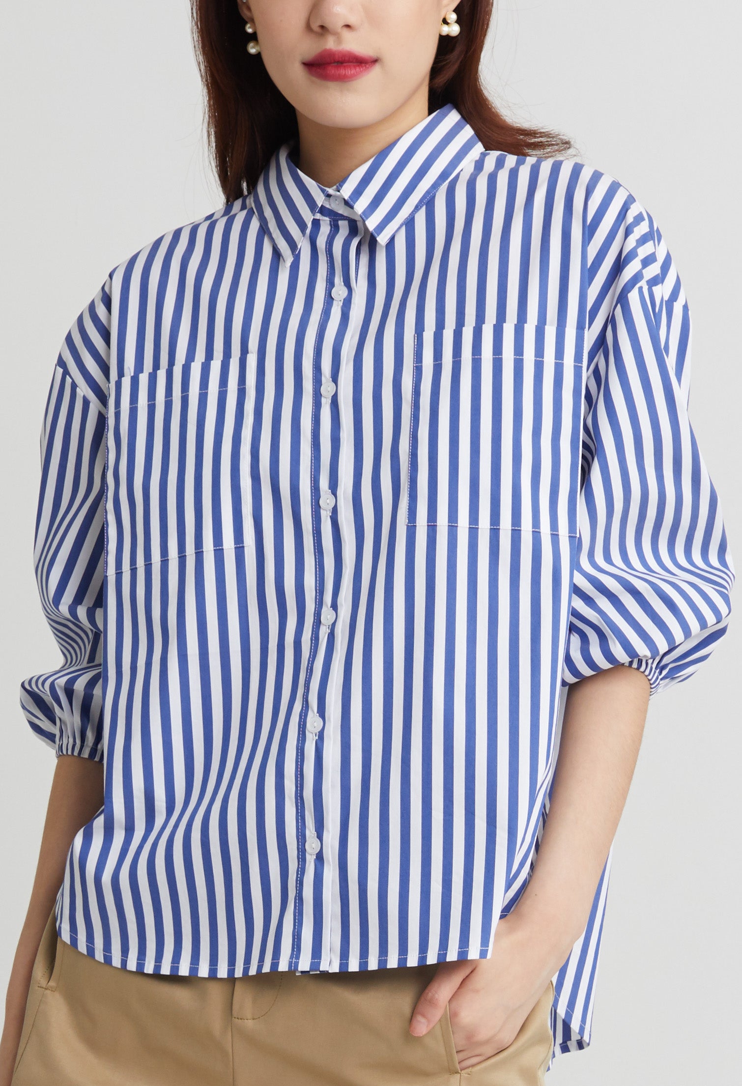 Classic Stripe Collared Top