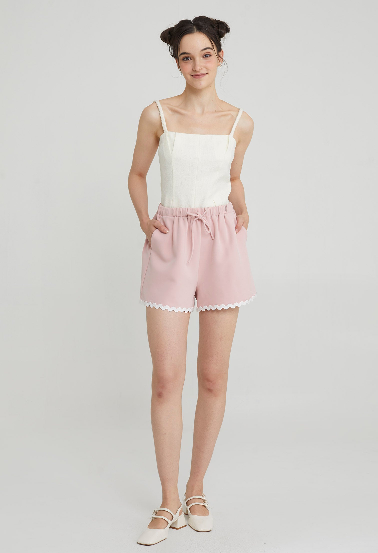 Sugarplum Scallop Shorts