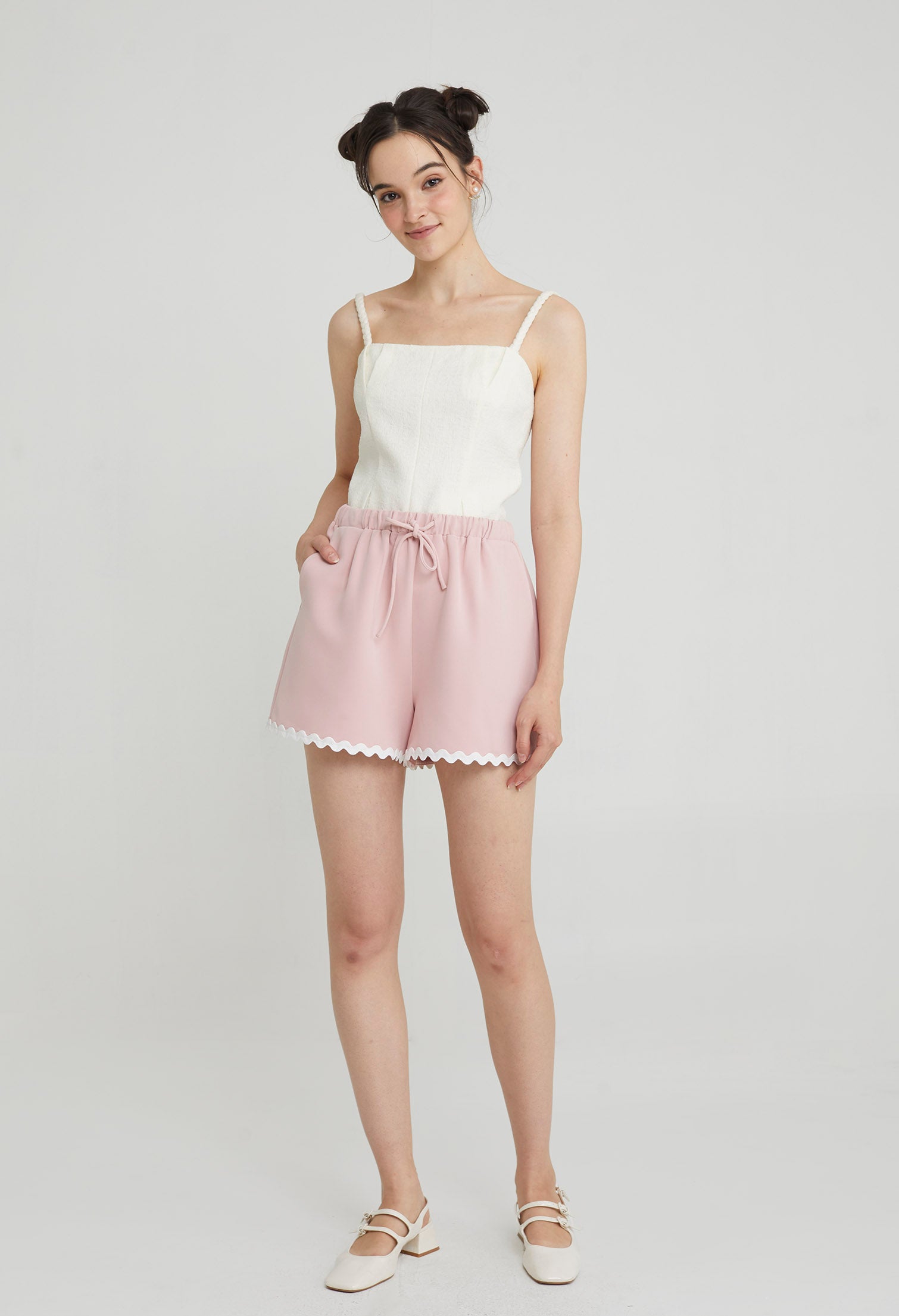 Sugarplum Scallop Shorts