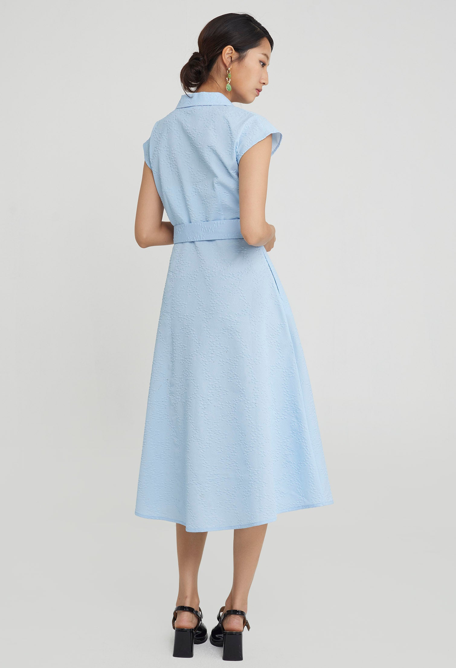 Jasmine Crest Frontie Button-Up Midi Dress