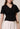 Gathered Peplum Short Sleeve Blouse