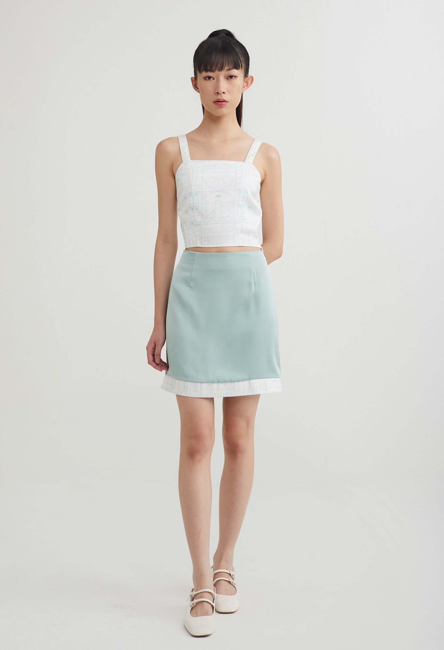 Cherki Trim A-Line Mini Skirt