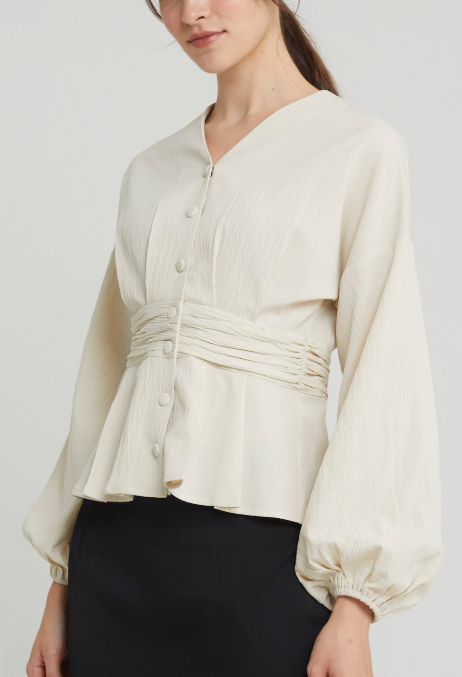 Elegance Ruched Waist Top