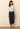 High-Rise Front Slit Denim Midi Skirt