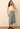 High-Rise Front Slit Denim Midi Skirt